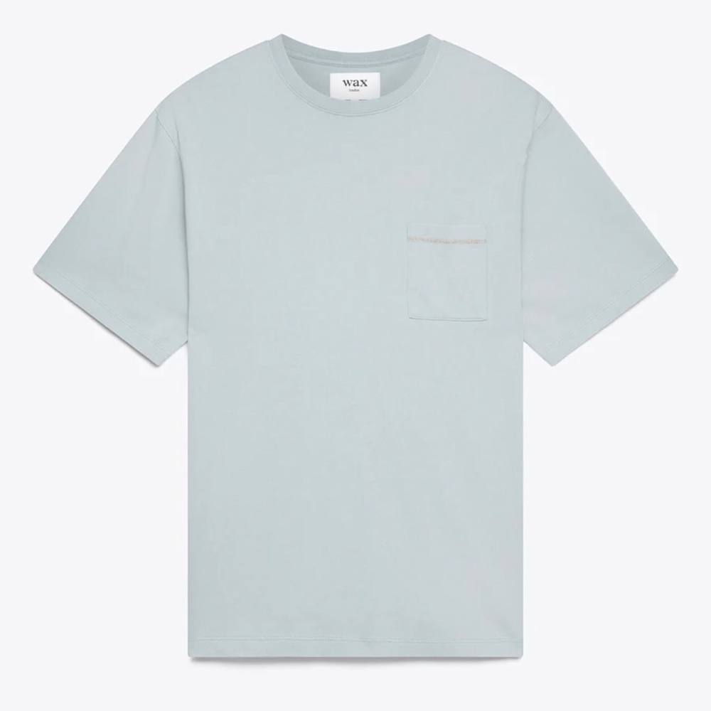 NEW Wax London Dean T Shirt Blue Acid Wash - Large